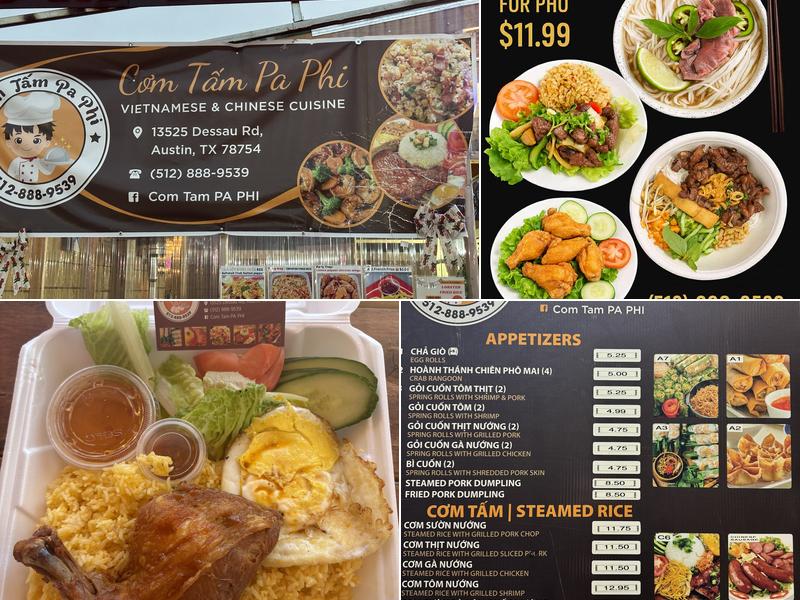 Cơm tấm PA PHI Menu