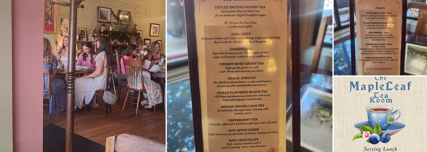 The Maple Leaf Tea Room Menu