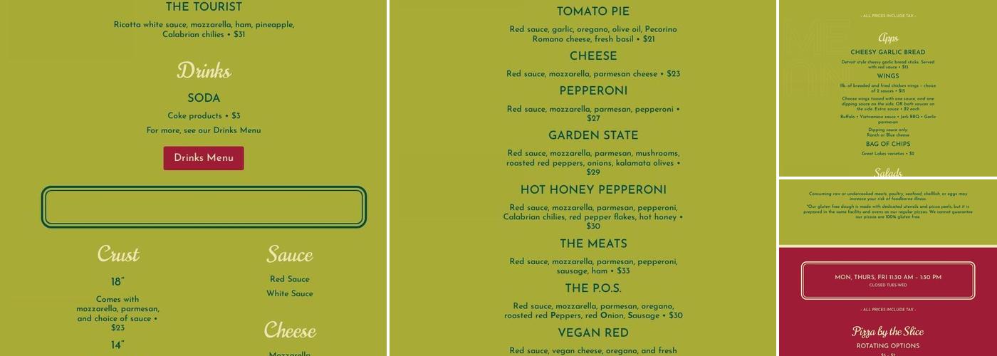 The Fold Goshen Menu