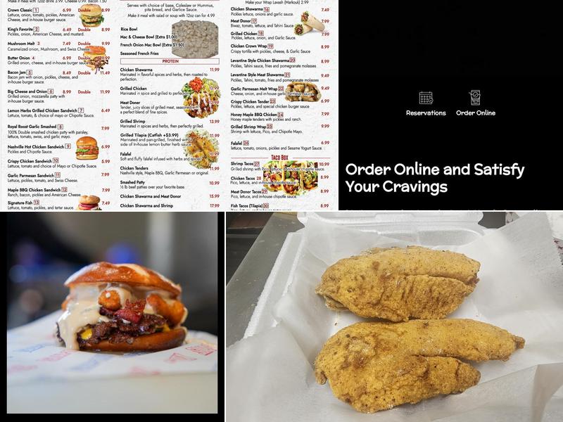 Crown Grill Menu