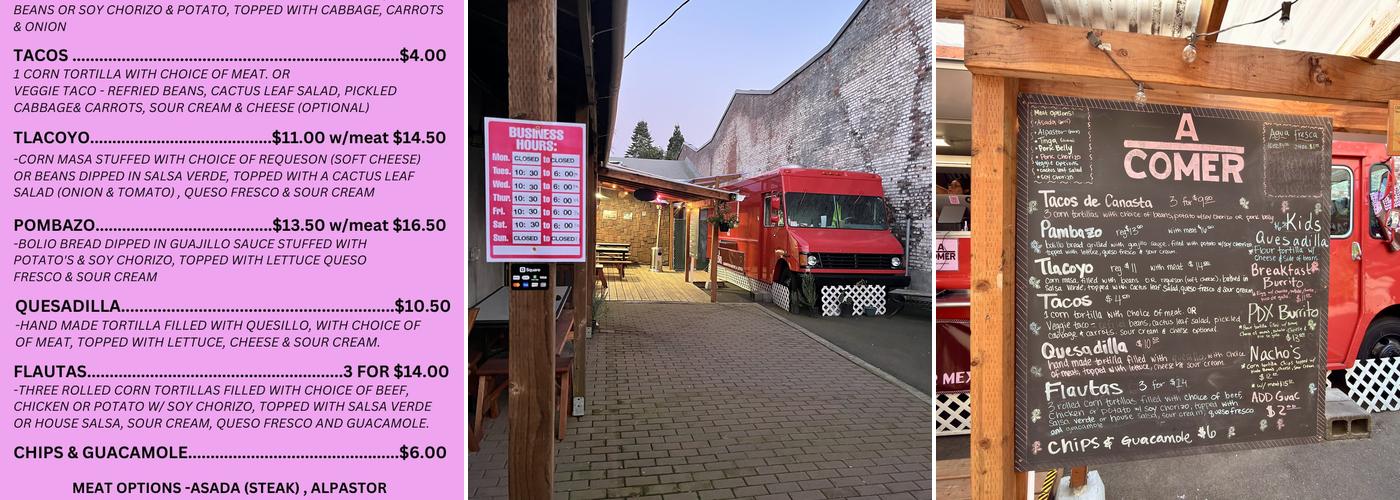A Comer Menu