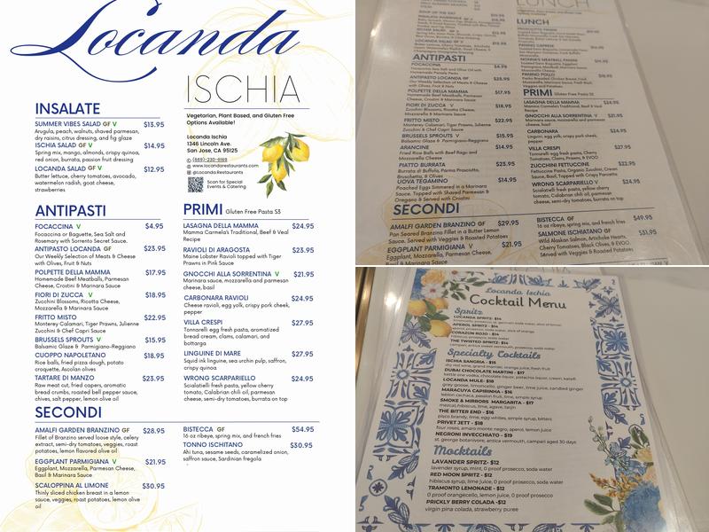 Locanda Ischia Menu