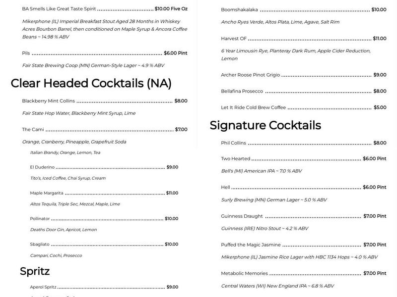 The Kickback Menu