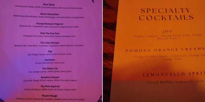 Silk Road Lounge Menu