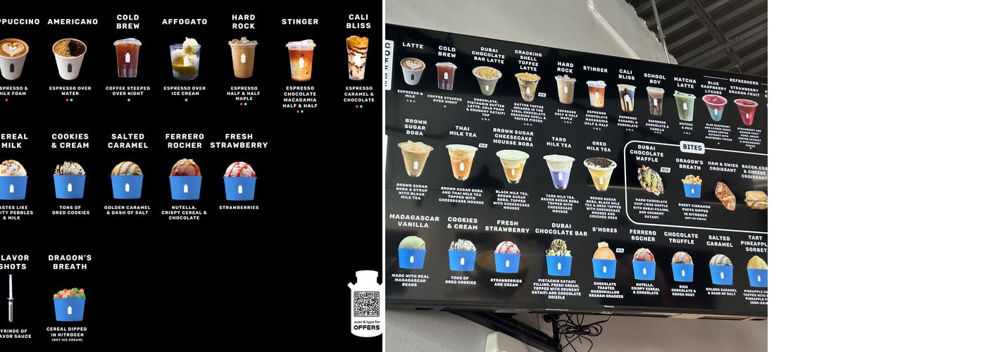 Milkster Creamery + Coffee Clearwater Menu