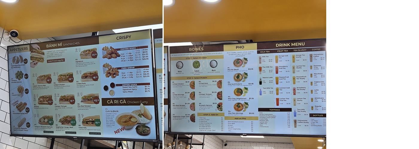 Banh & Bo Menu