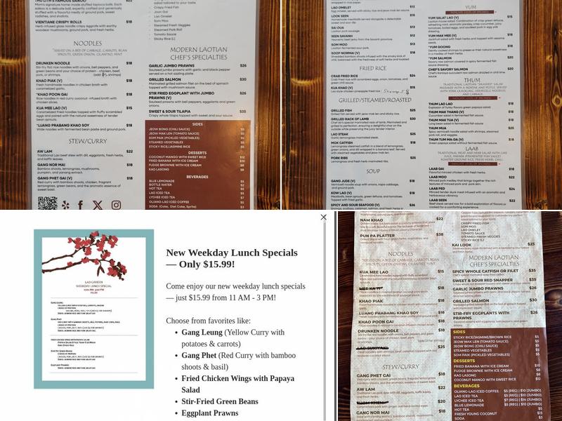 Lao Garden Restaurant & Bar Menu