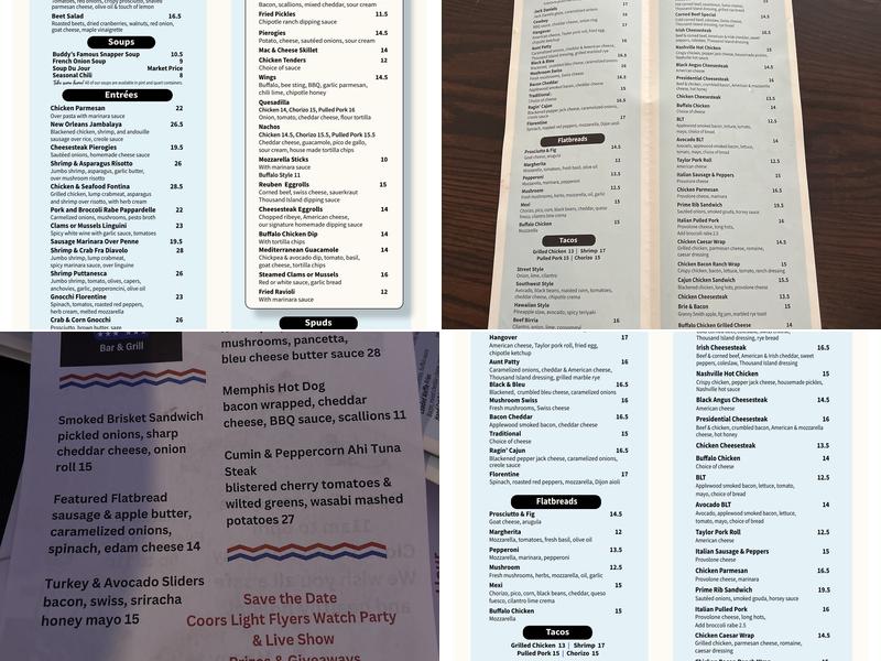 Heroes' Bar & Grill Menu