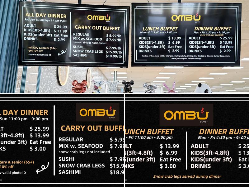 Ombu Buffet Menu