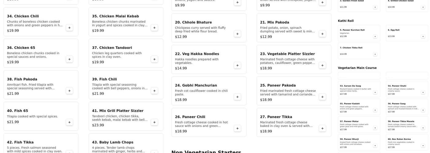 3M Bar and Grill Menu