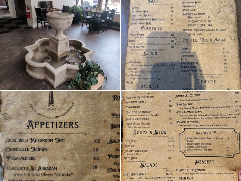 The Friars’ Table Menu