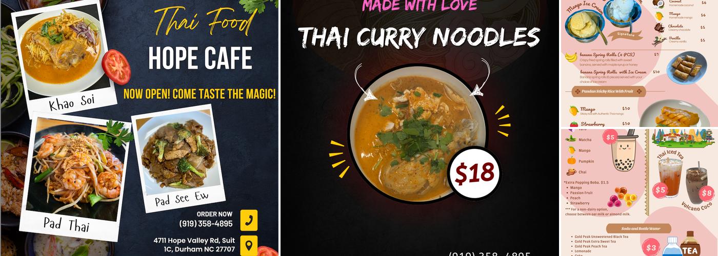 Hope Cafe Menu