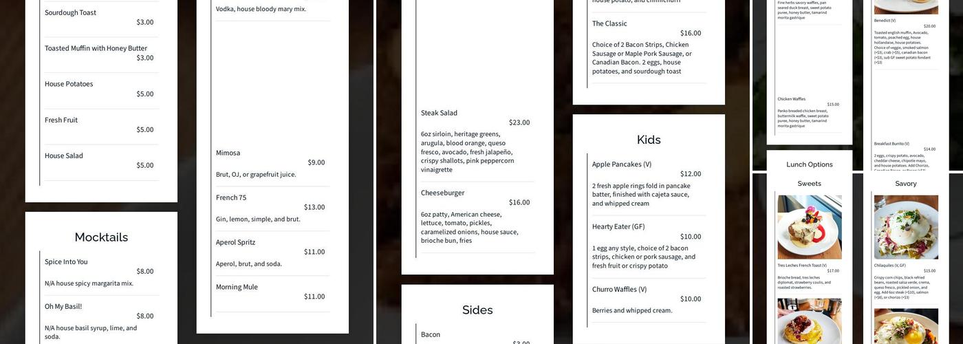 Northport Menu