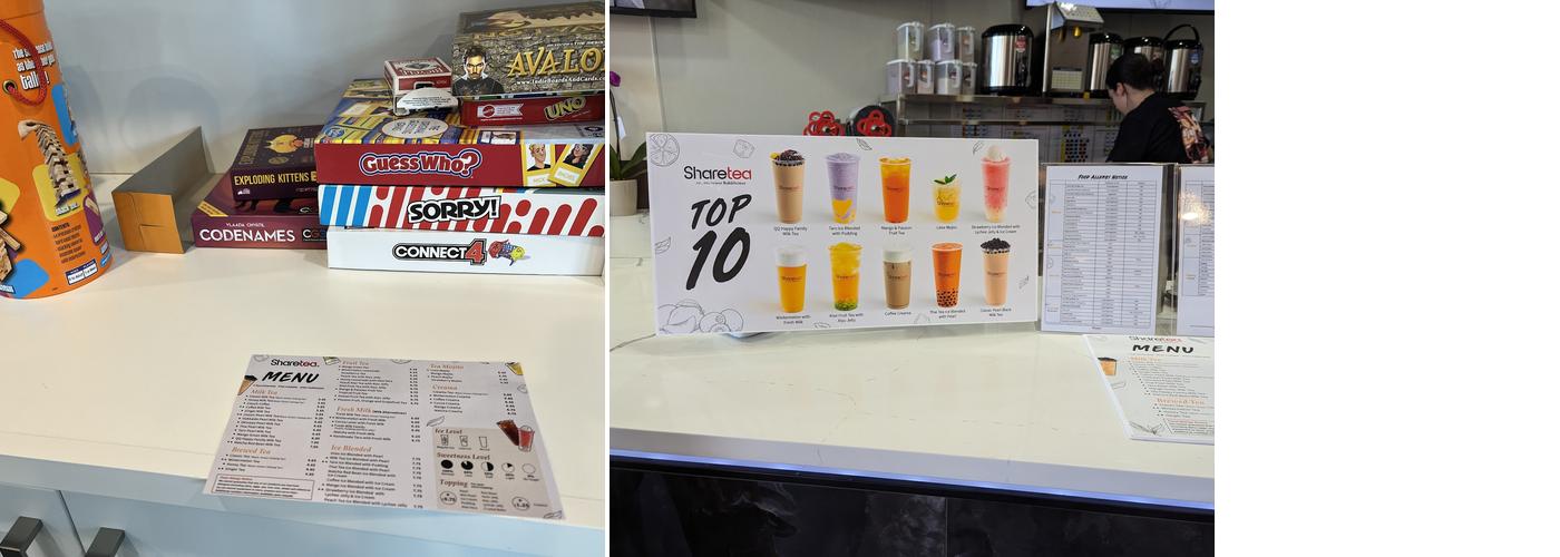 Sharetea Bellingham Menu