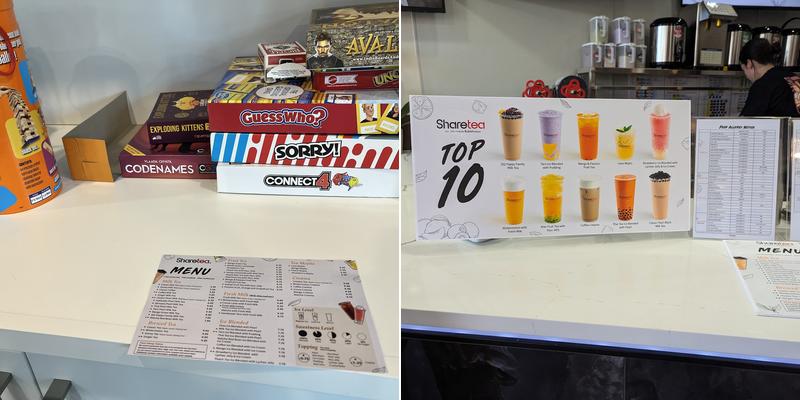 Sharetea Bellingham Menu