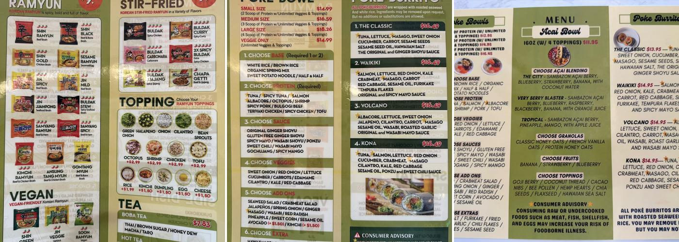 Umma Kitchen Midtown Atlanta Menu