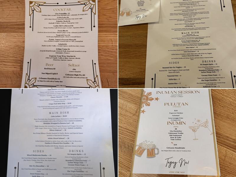 Cebu Chicago Menu
