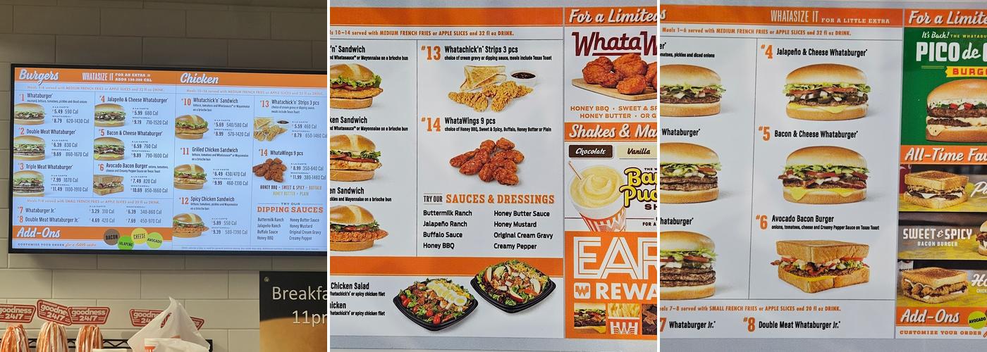 Whataburger Menu
