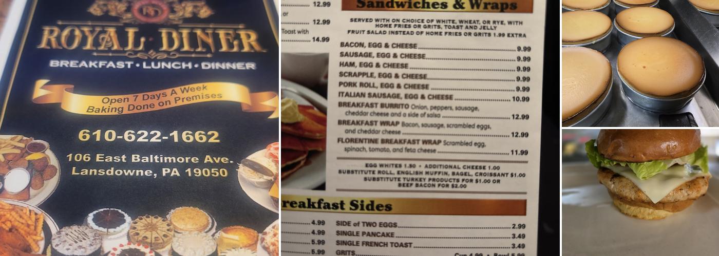 ROYAL DINER & BAKERY Menu