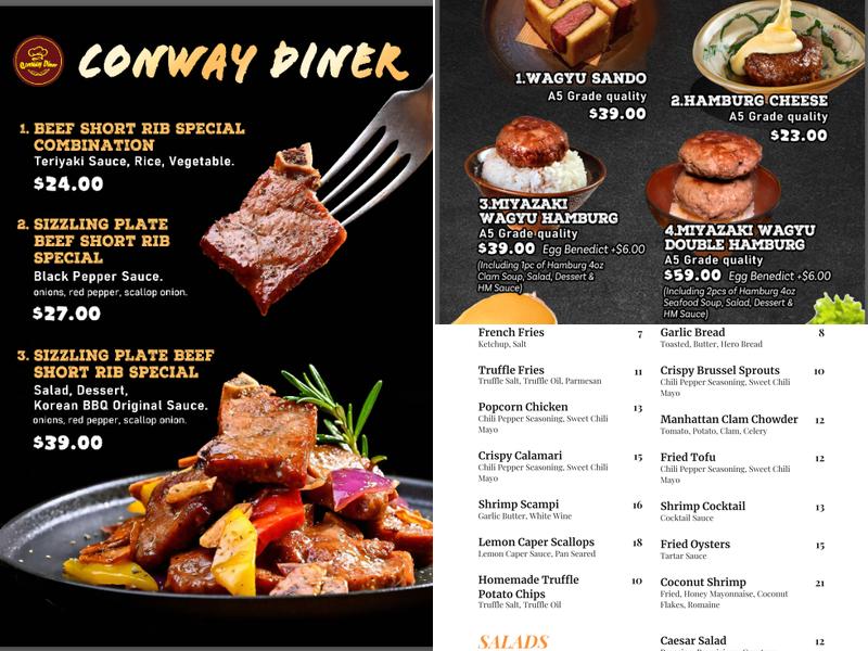 Conway Diner Menu