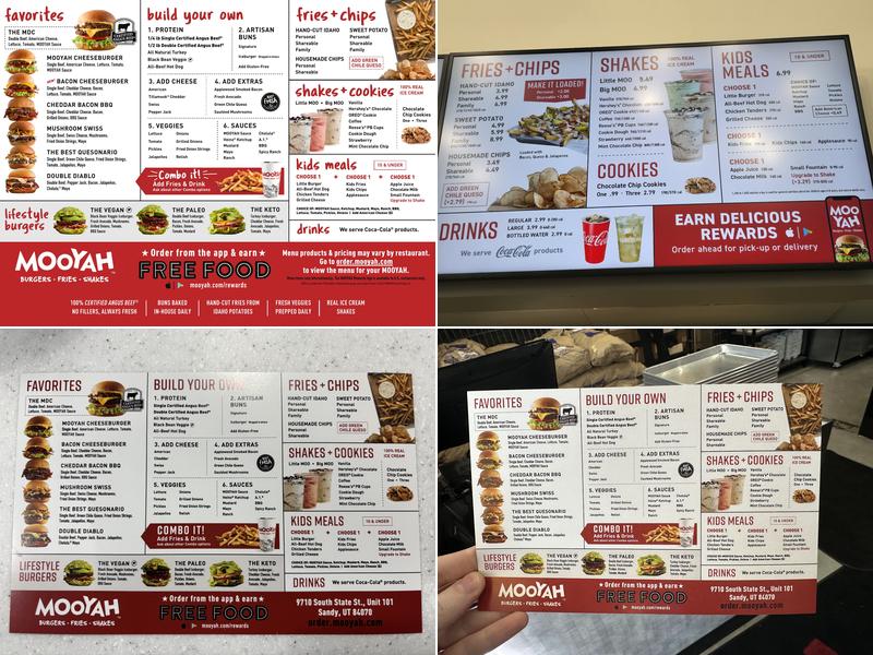 MOOYAH Burgers, Fries & Shakes Menu