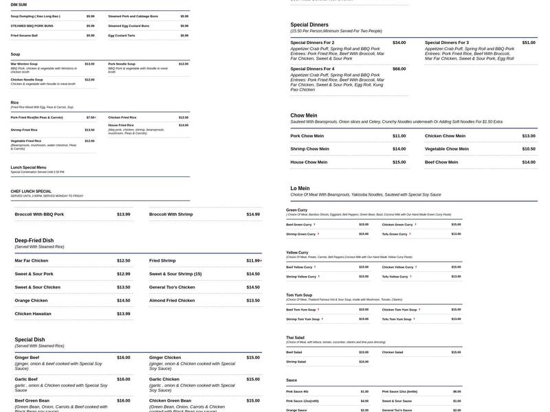 Delightful Kitchen Menu