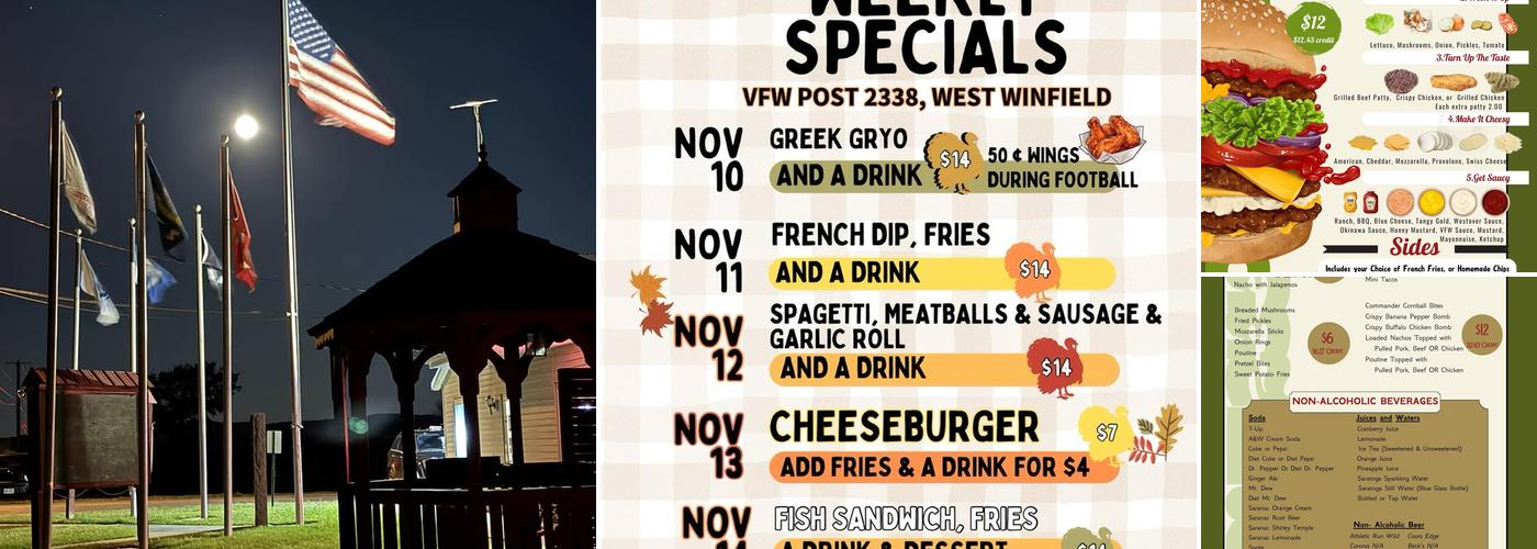 VFW Post 2338 Menu