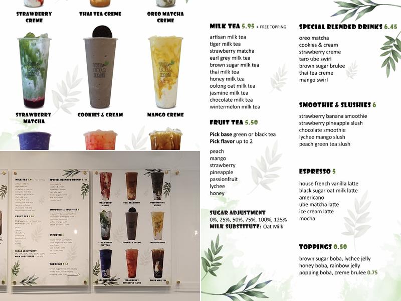 The Boba Kafe Menu