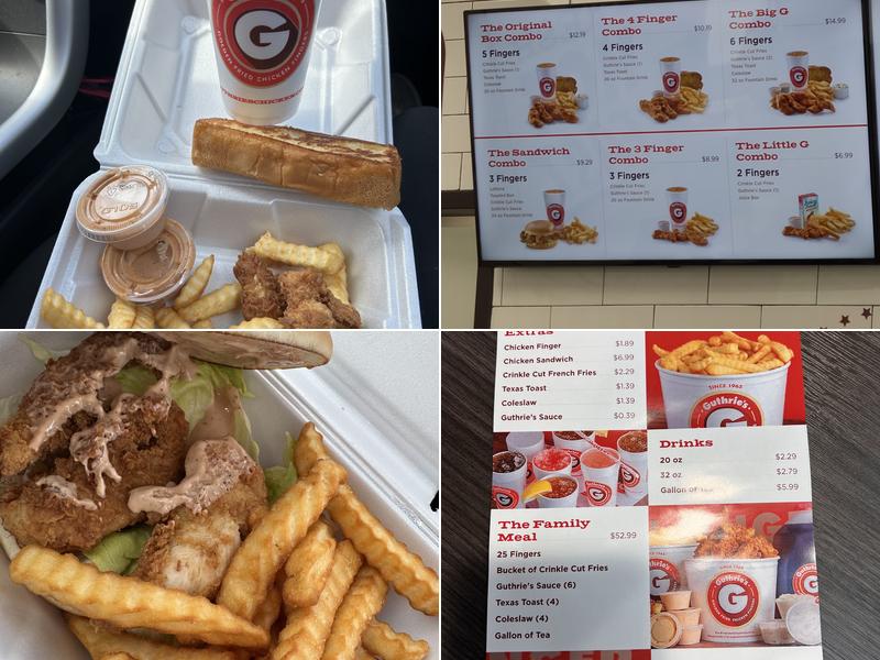 Guthrie's Chicken Menu