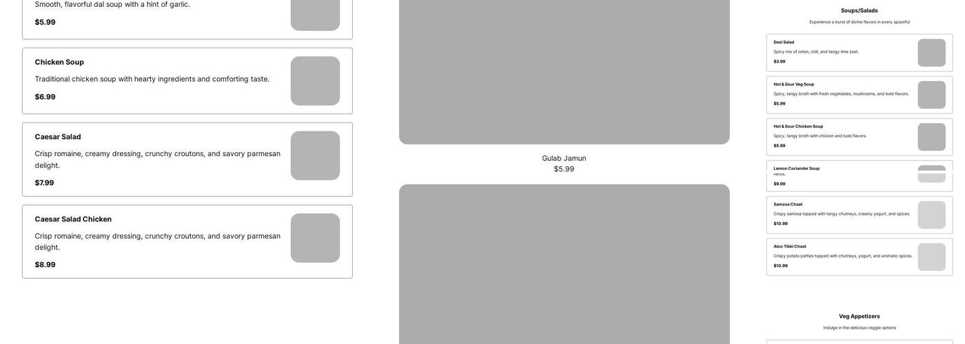 Magic Masala Indian Cuisine Menu