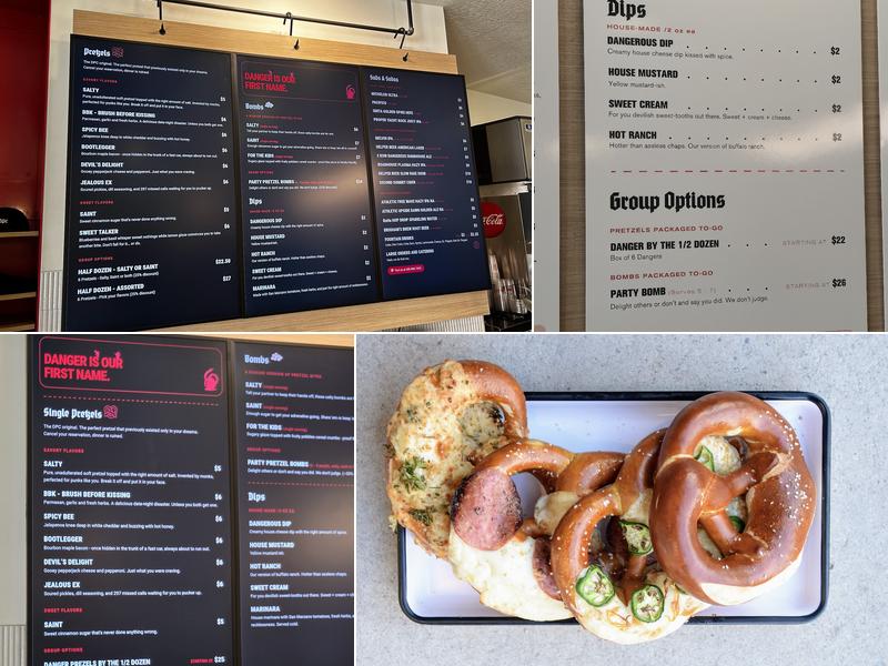 Dangerous Pretzel Menu