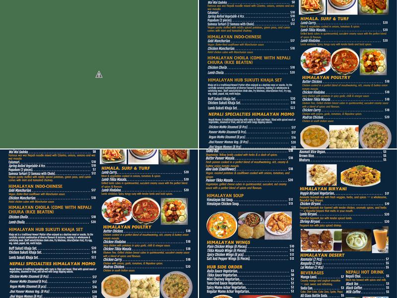 Himalayan Hub / Best Nepali and Indian food in San Francisco Menu