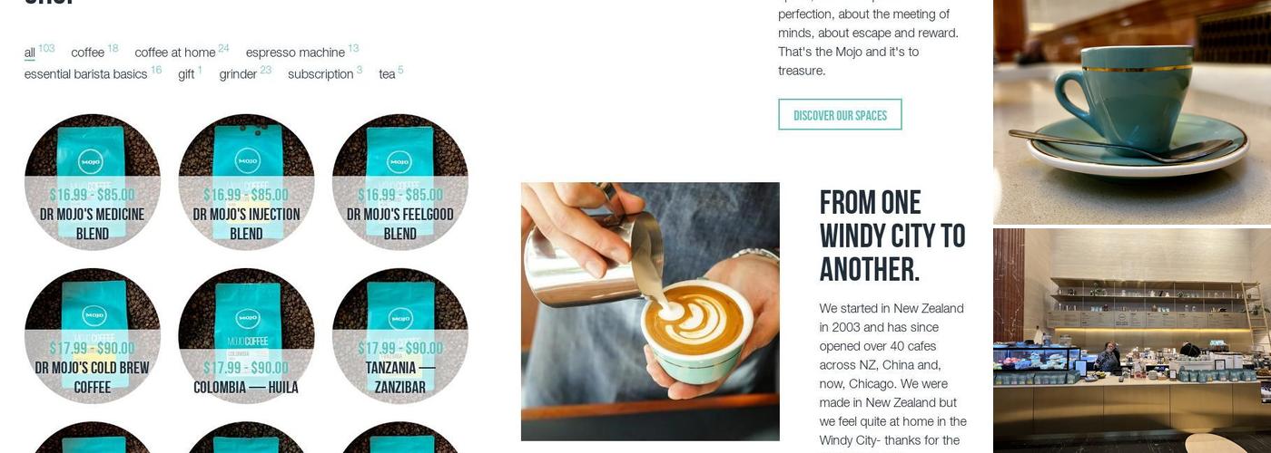Mojo Coffee Menu