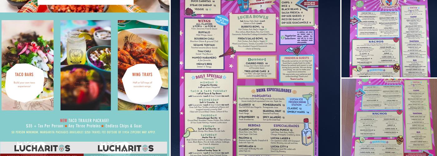 Lucharitos Station Yards Menu