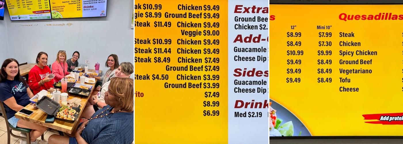 D’s Burritos Menu