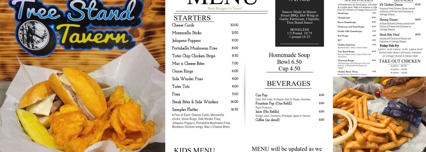 Tree Stand Tavern Menu