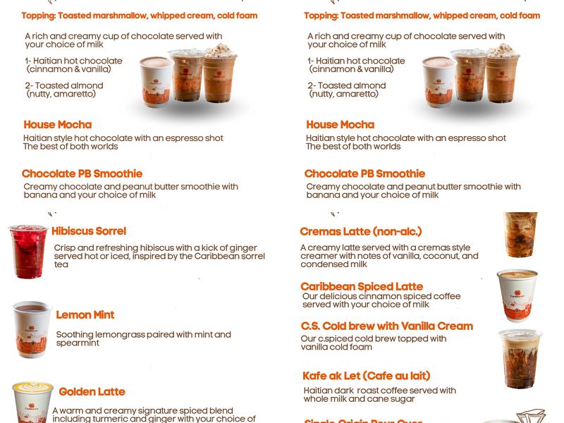 Caribbrew Café Menu