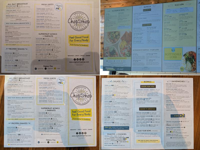 Original ChopShop Menu