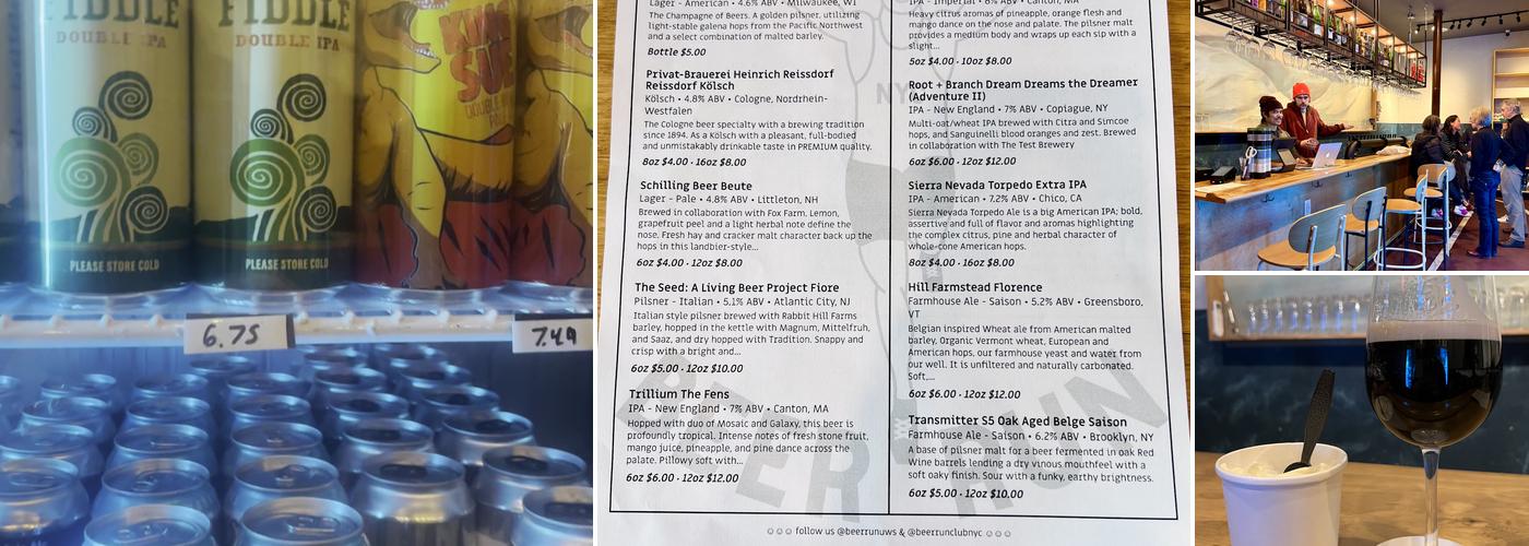 Beer Run UWS Menu