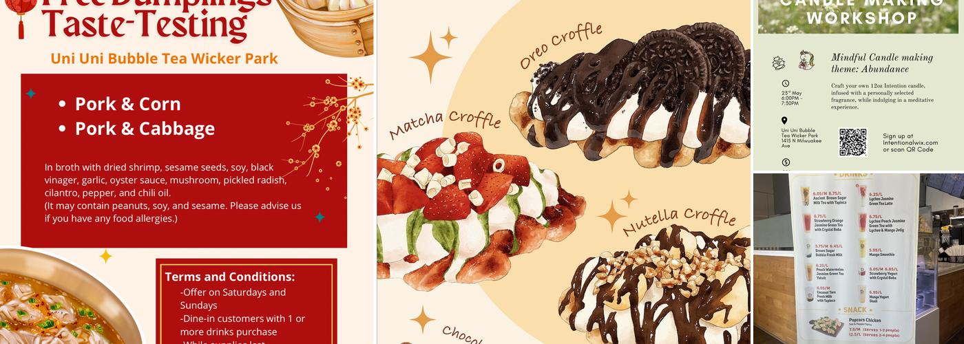 Uni Uni Bubble Tea Wicker Park Menu