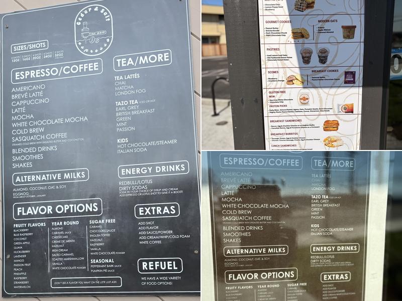 Cedar & Salt Espresso Menu