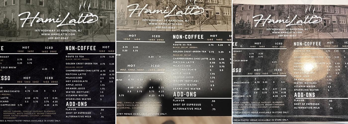 Hamilatte Menu