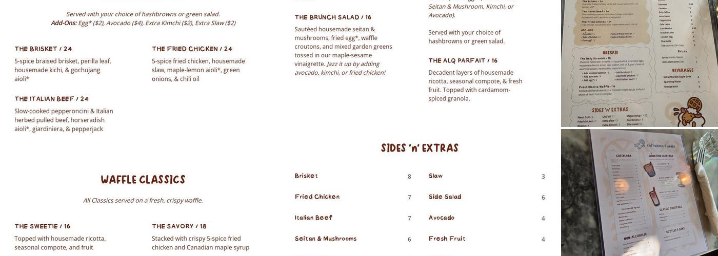 A Lamb's Quandary Menu