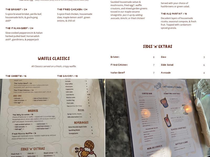 A Lamb's Quandary Menu