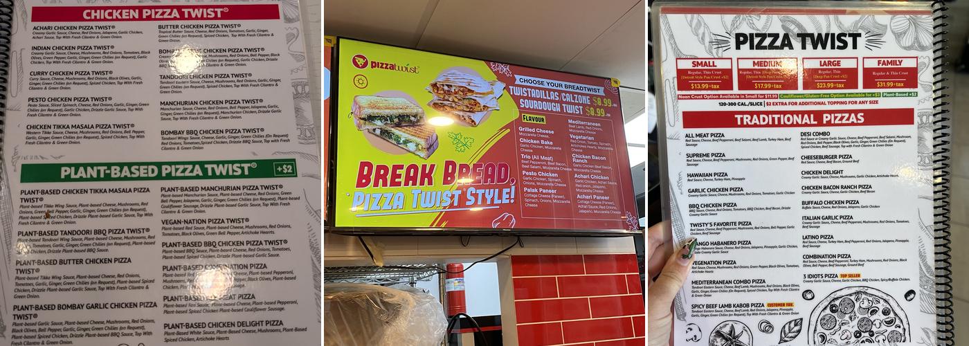 Pizza Twist Menu