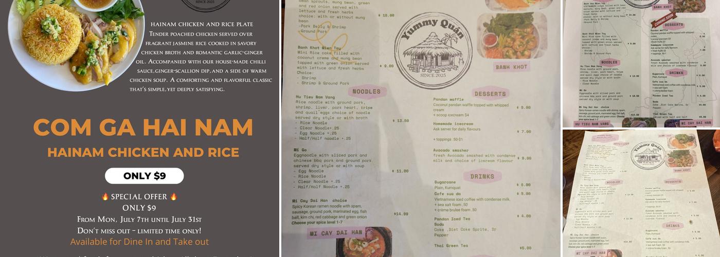 Yummy Quan - Hu Tieu Nam Vang Menu