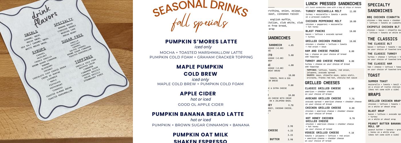 The Perfect Cup Cafe Menu