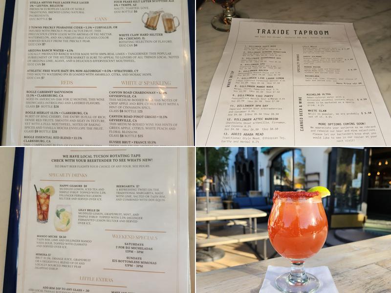 TraXide Taproom Menu