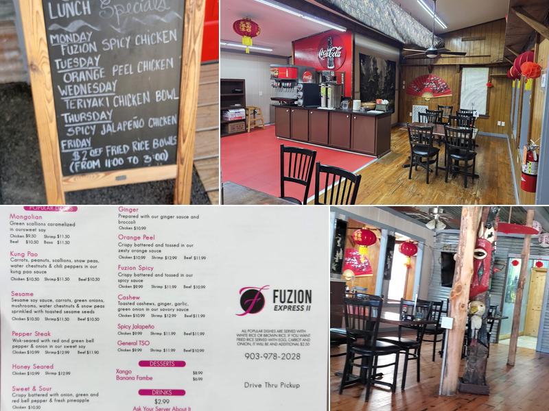 Fuzion Express Menu