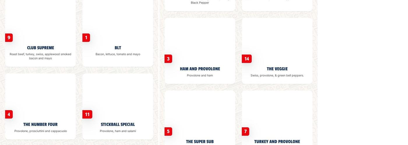 Jersey Mike's Subs Menu